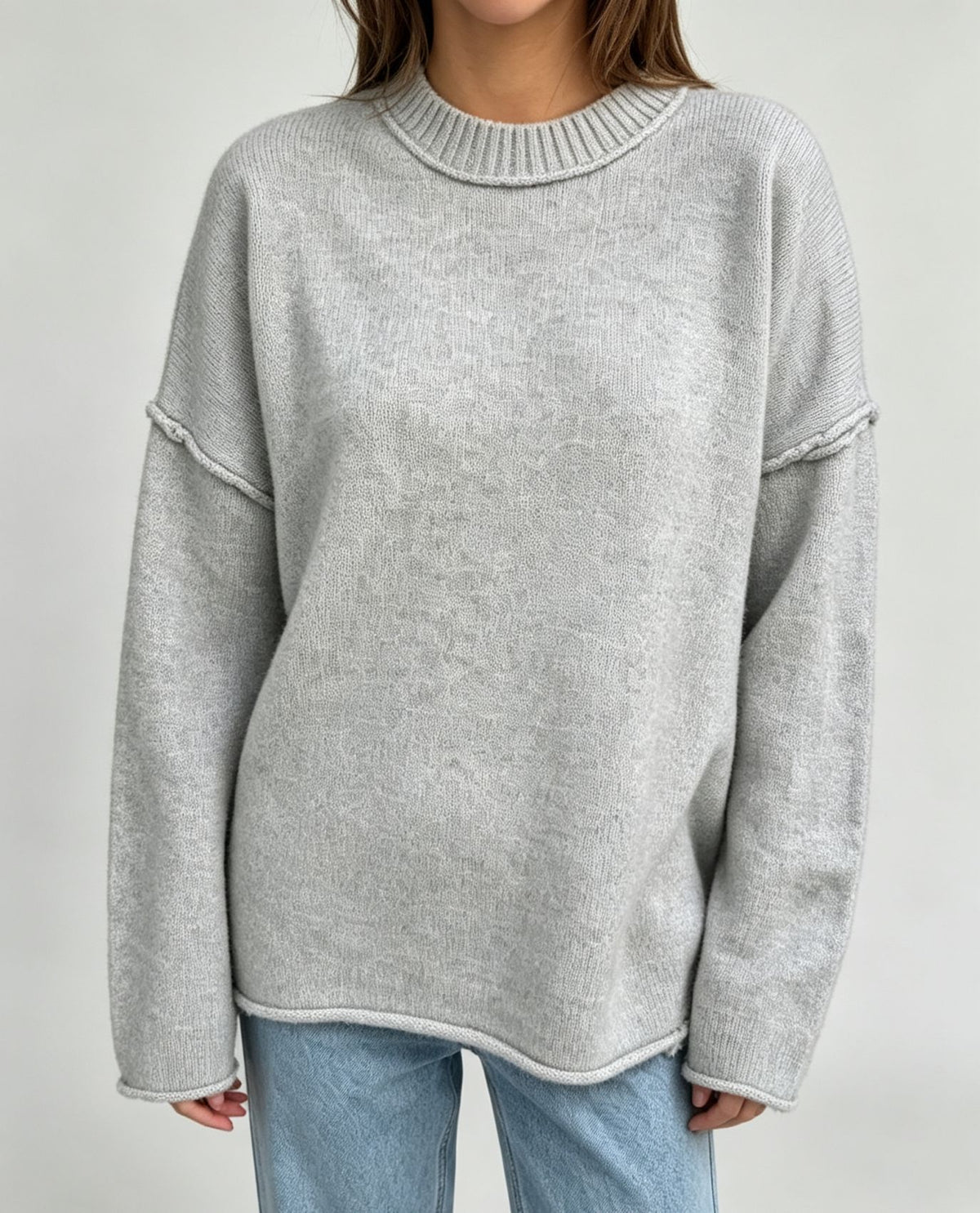 Loose-fit Oversized Pullover Sweater Womens Autumnwinter Casual Knit Top