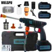 Wireless High‑Pressure Washer Set with Dual Batteries, Car Wash Gun, Foam Spray, 3 Modes