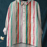 Women's Casual And Loose Long-sleeve Printed Top