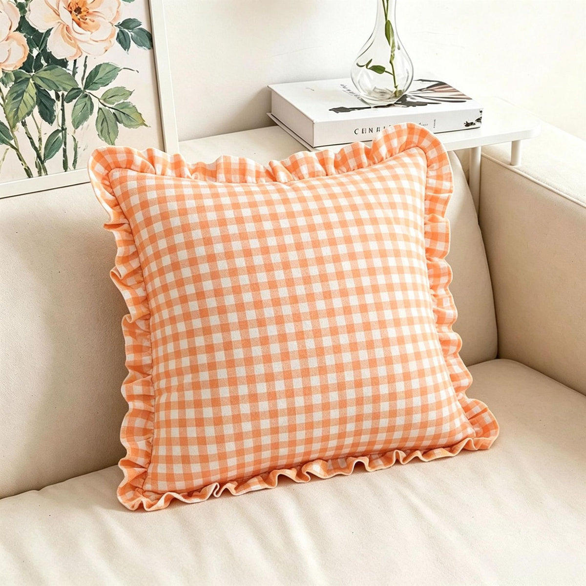 Creative Fashion Retro Square Ruffled Pillowcase
