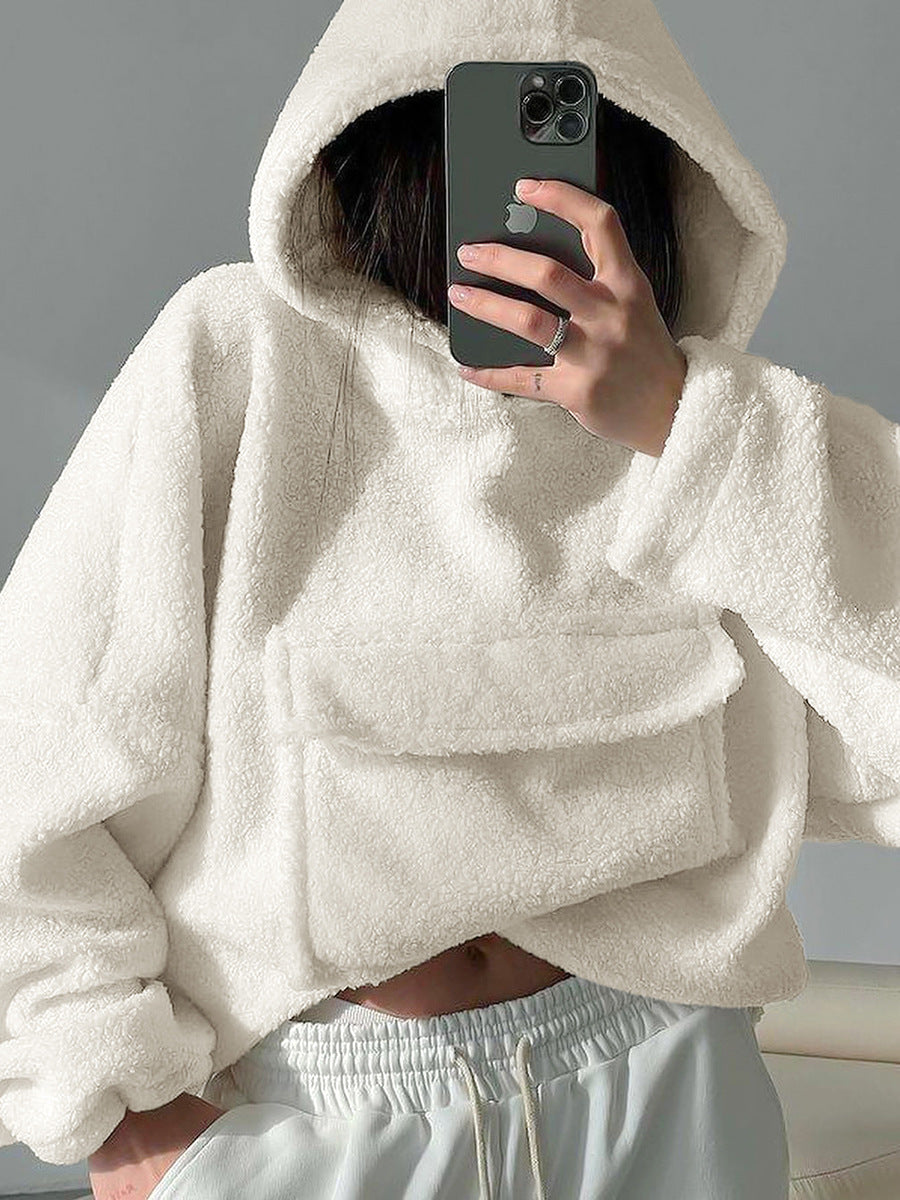 Cozy Lambswool Hooded Fall Sweater for Women