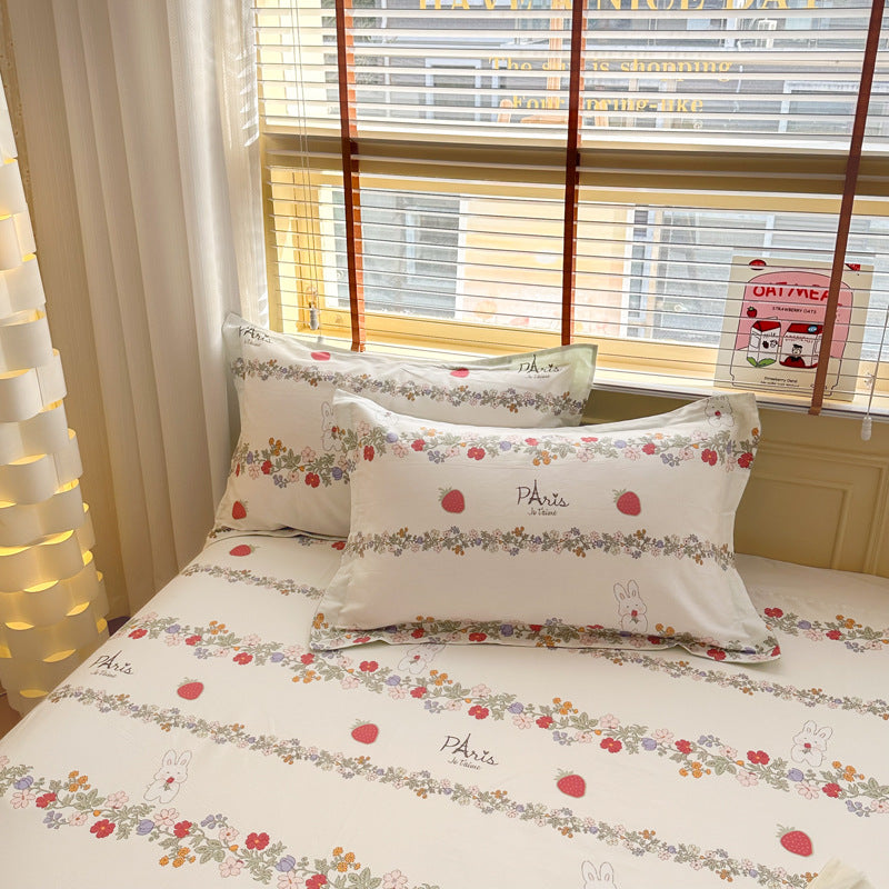 100% Cotton Twill Pillowcases Pair, Reactive Dyeing, Modern Minimalist