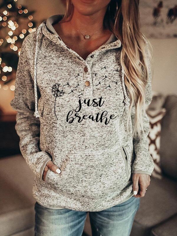 Cozy Gray Printed Women's Autumn & Winter Sweater