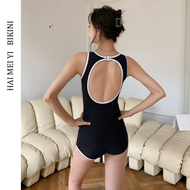 Retro Slimming One-Piece Swimsuit for Women