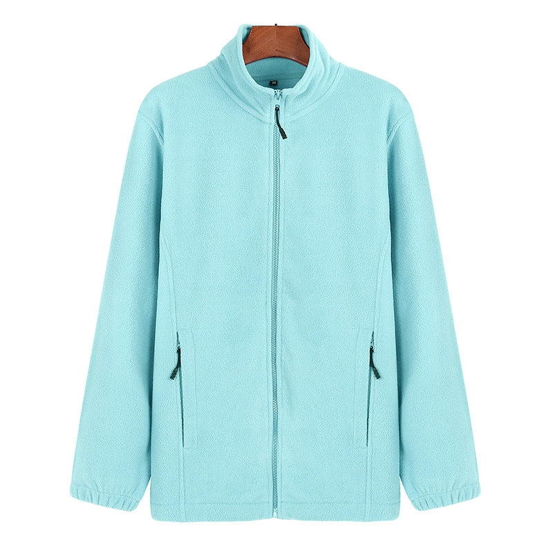 Warm Zip-Up Polar Fleece Winter Sports Sweater Coat