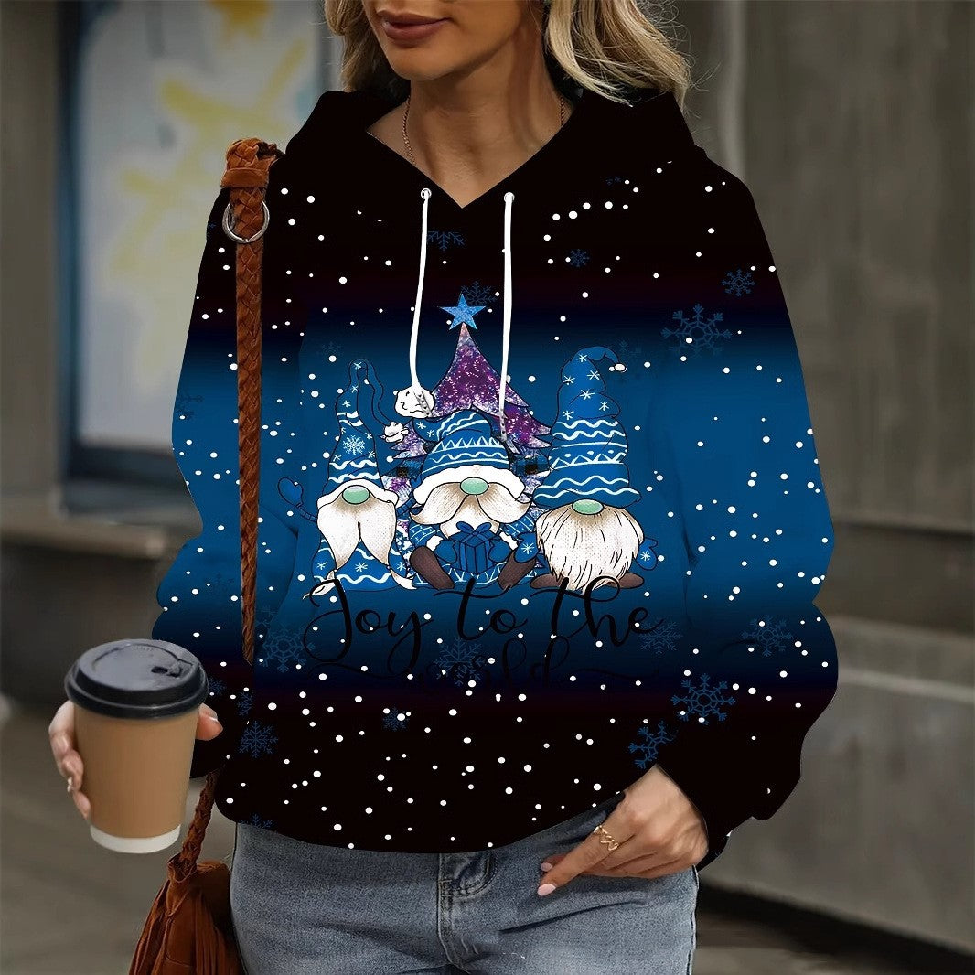 Festive 3D Christmas Print Women's Hoodie