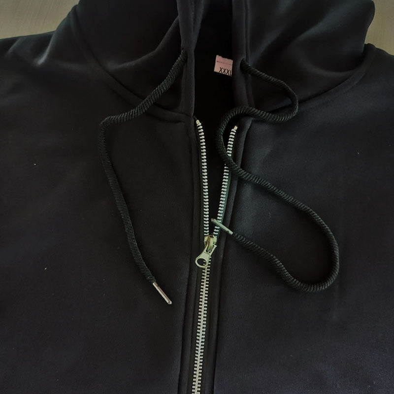 Dark Skull Skeleton Zip-Up Hoodie & Sweatshirt