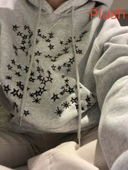 Embroidered Loose Hooded Couple Sweater Coat