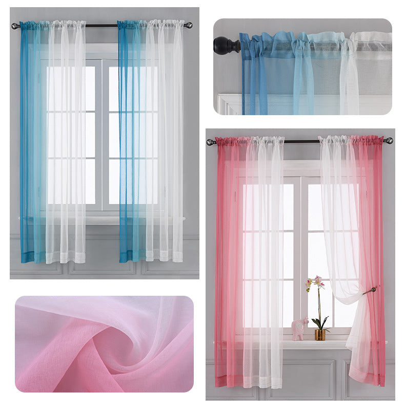 Left and Right Gradient Color Curtain Window Screen Finished Product