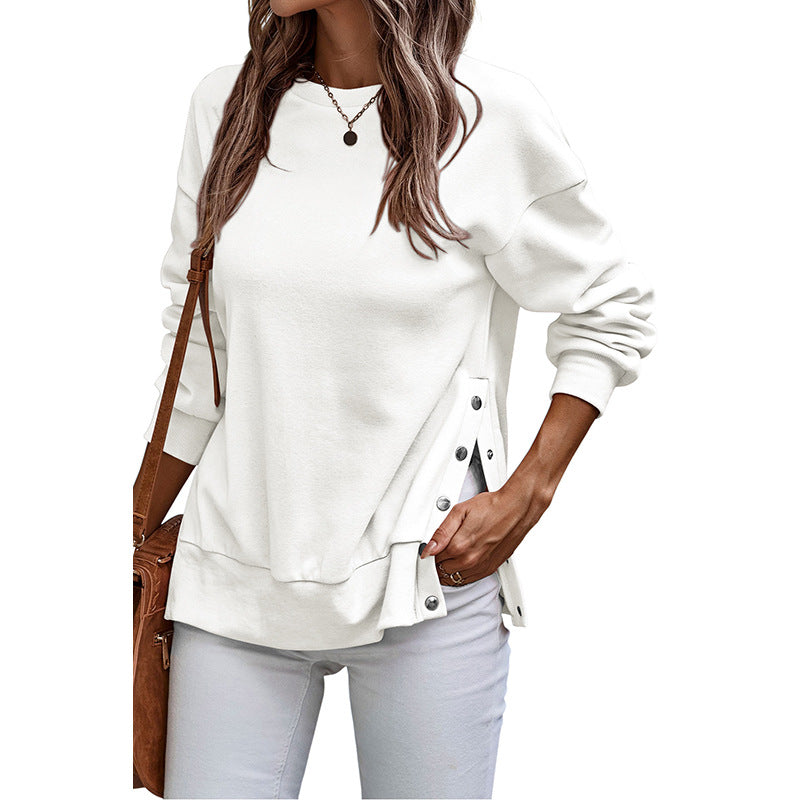 Women's Casual Loose Long Sleeve Pullover Sweatshirt