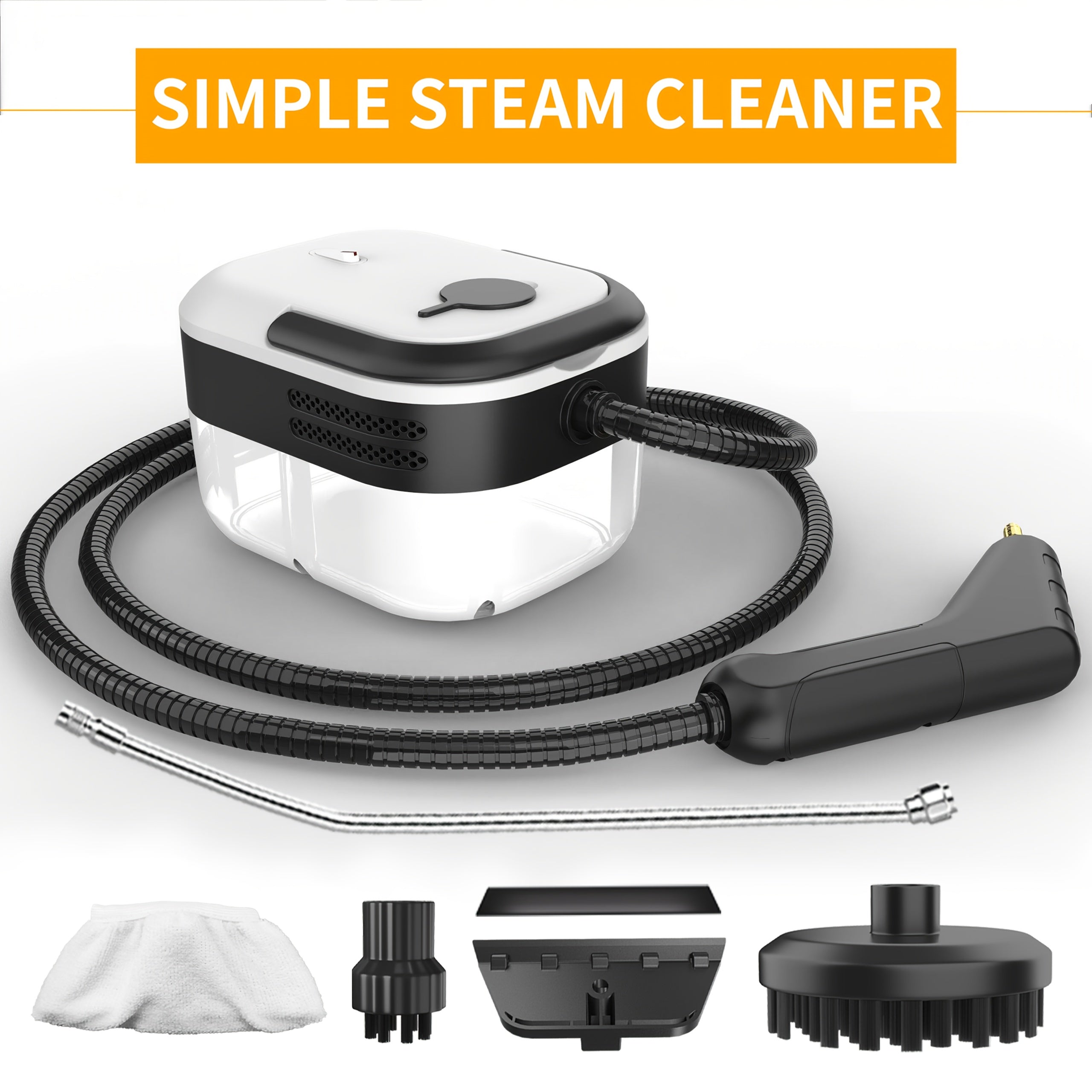 High-Pressure Steam Cleaner, Accessories Sold Separately, Household Steam Cleaner Handheld, Suitable for Kitchen Fumes, Sofas, Small Air Conditioners, Washing Machines, Carpet Cleaning, Car...