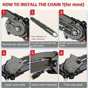 Premium 6‑Inch Chainsaw Replacement Hinge Set for Cordless Electric Chainsaws