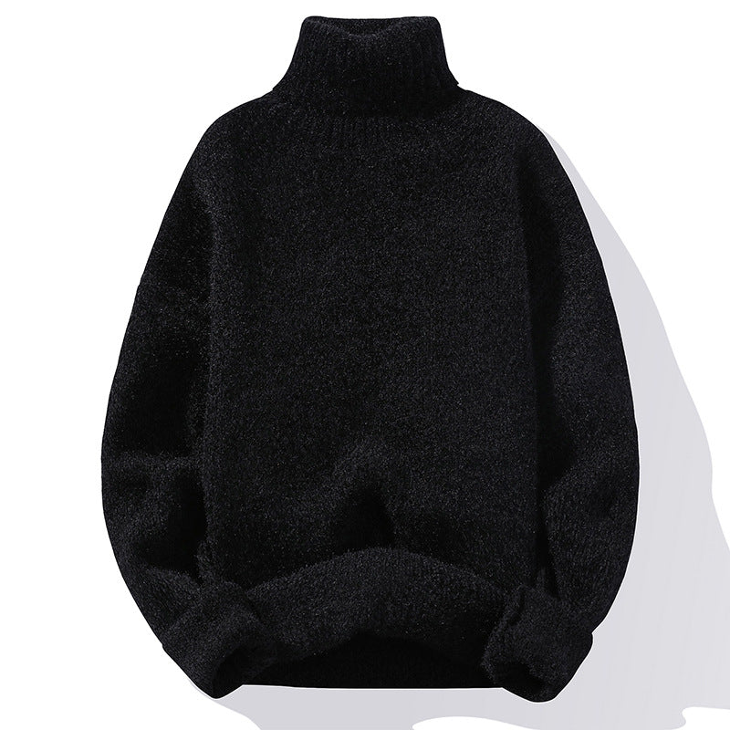 Cozy Solid Turtleneck Knit Sweater for Women