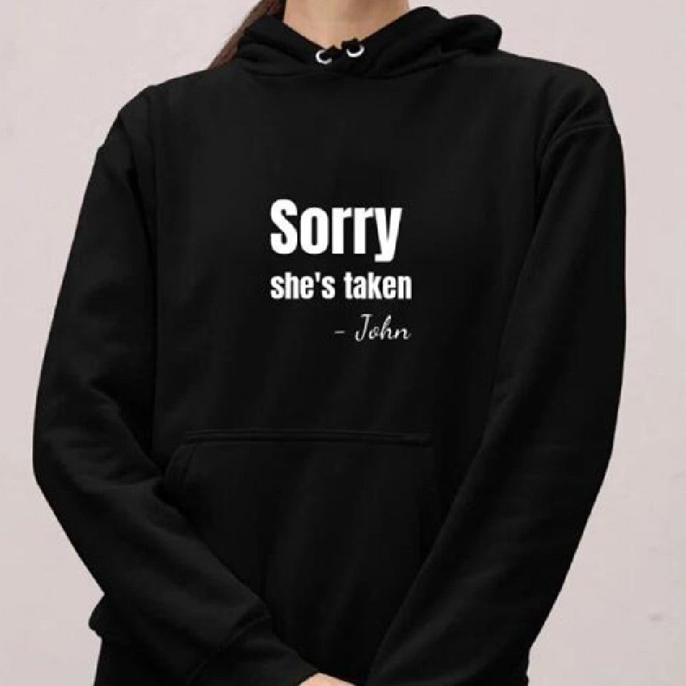 Korean Slouchy Print Loose Long Sleeve Hoodie