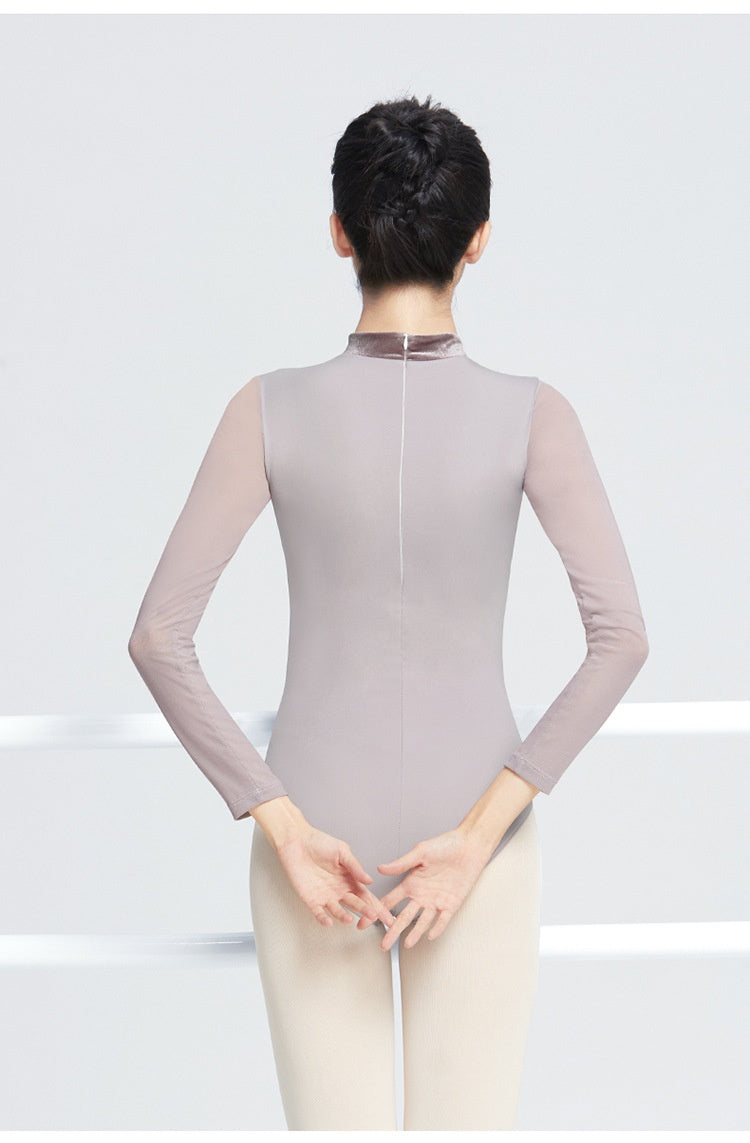 Women's Velvet Collar Long-Sleeve Sports & Dance Jumpsuit