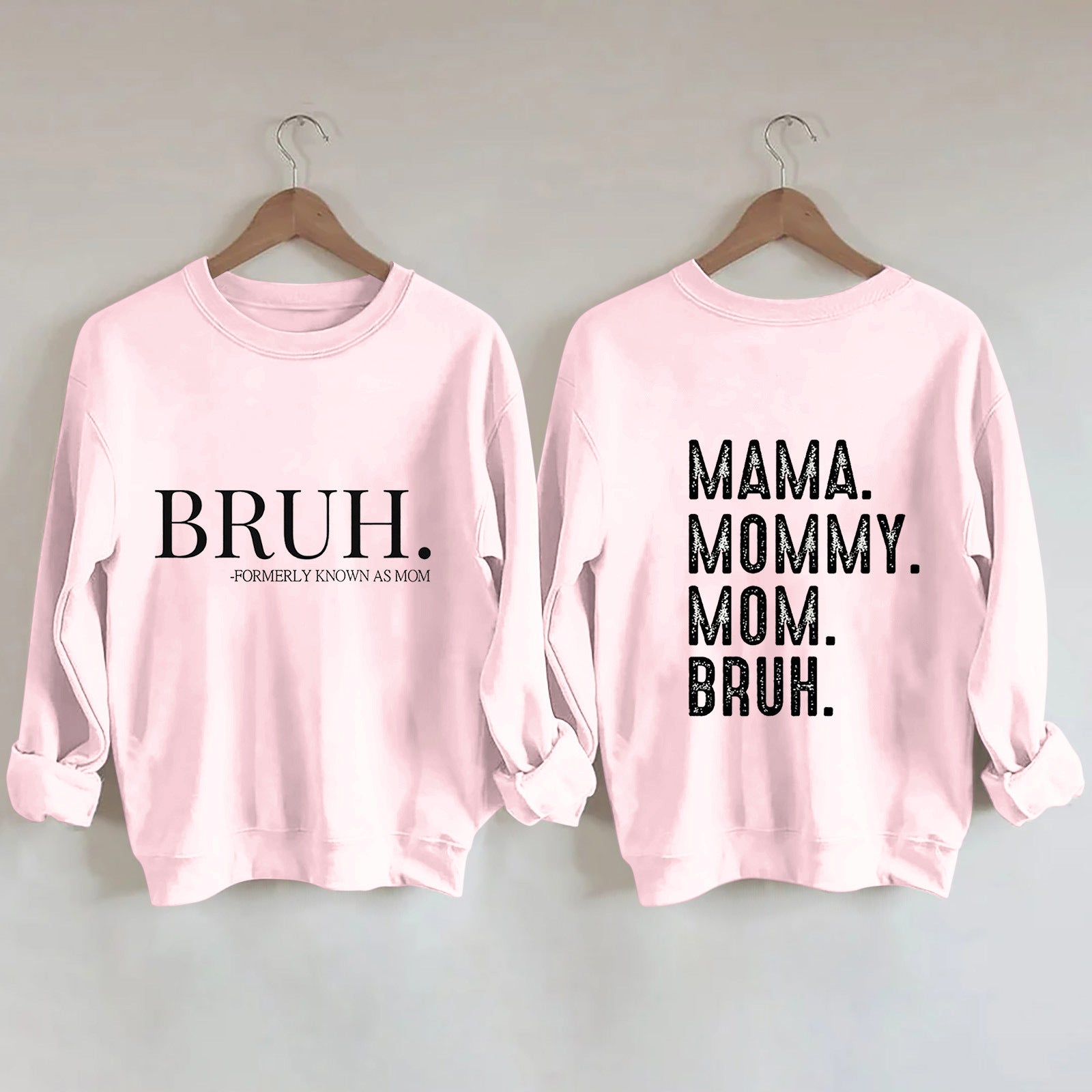 Trendy Letter Print Round Neck Hoodie for Women