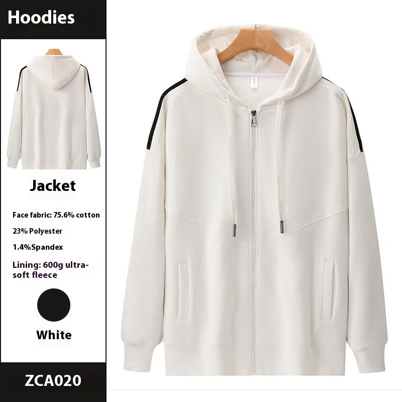 Plush Velvet Hooded Sweatshirt with Warm Lining