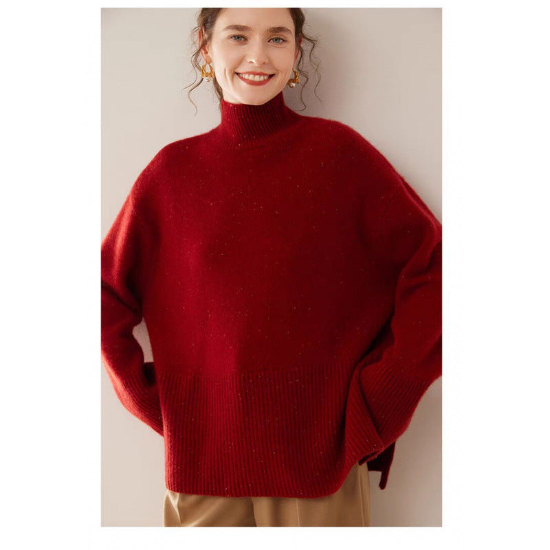 Women's Turtleneck Sweater Loose-fitting Comfortable Sweater