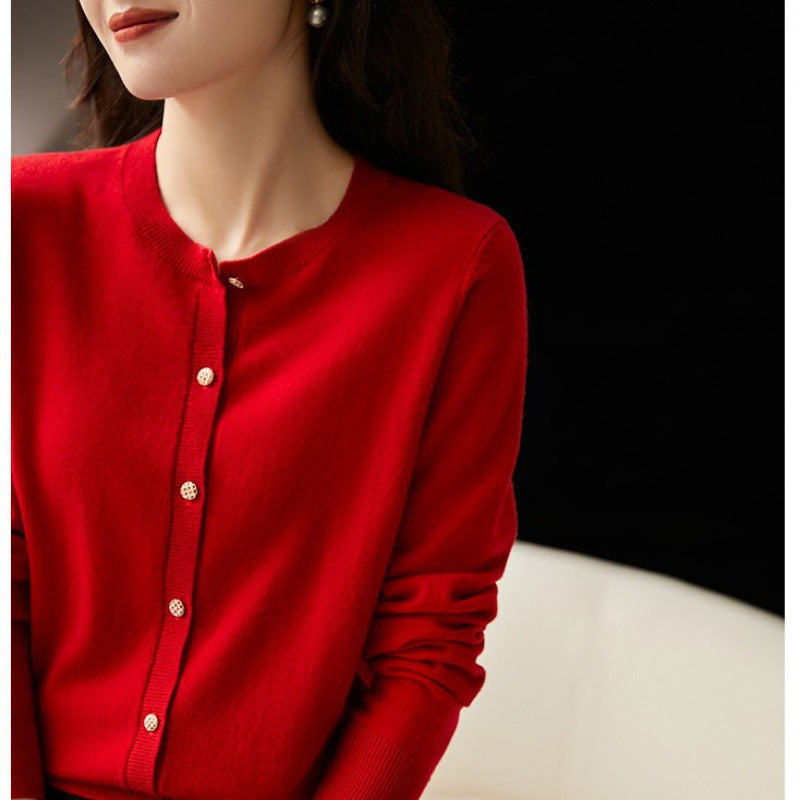 Women's Long-sleeve Knitted Cardigan Sweater