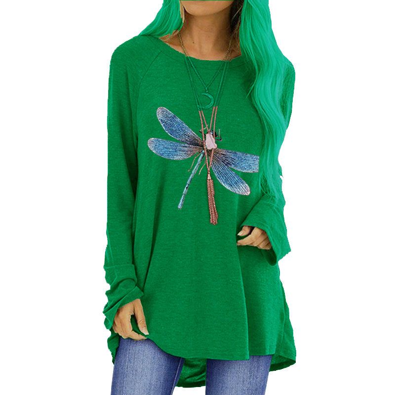 Women's Loose Round Neck Long Sleeve T-Shirt