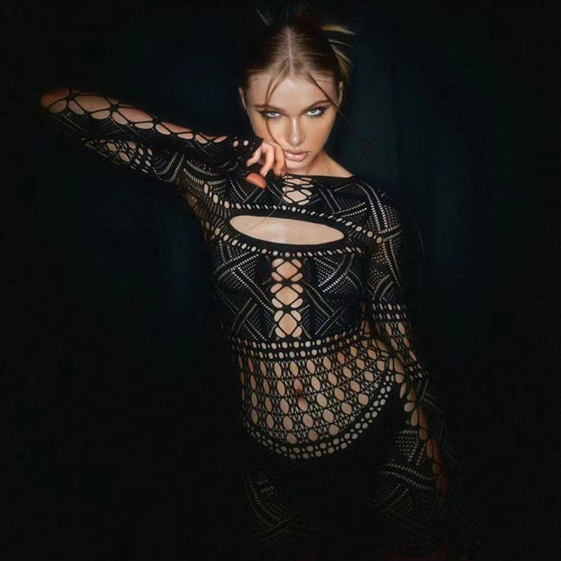 New Sexy Hollow-out Sheer Jumpsuit