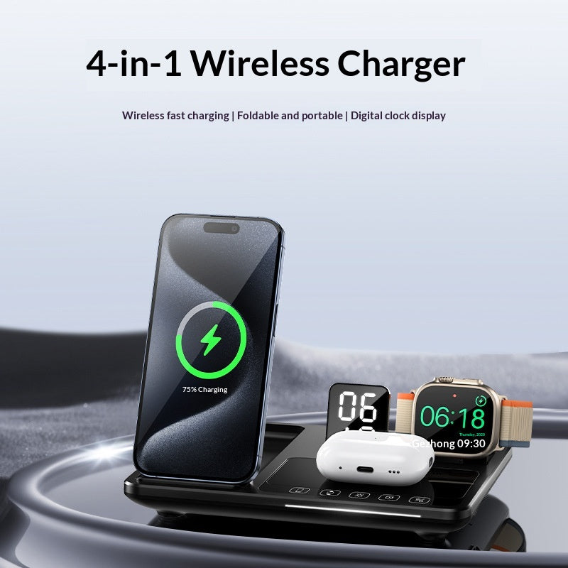 Wireless Charging Desk Clock