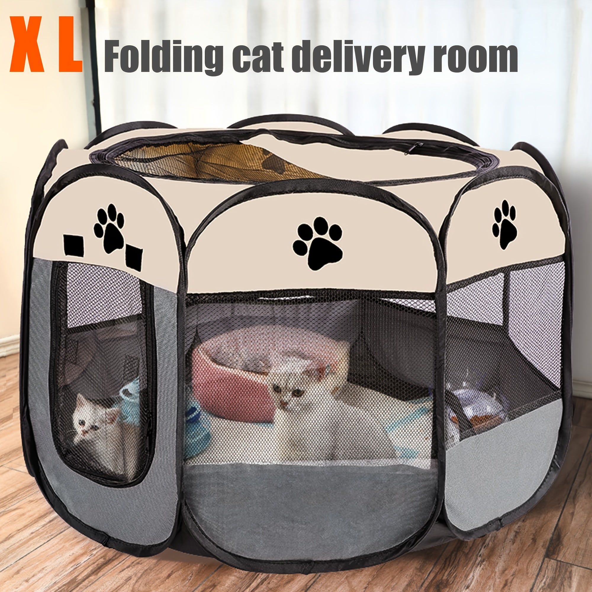 Huge Cat&Dog Playpen Foldable Pet Exercise Pen Tents Portable Pet Playpen, Cat House Playground For All Cat&Dog Indoor Outdoor Travel Camping Pet Cat Playpen For Indoor Cats, Portable Pet Playpen,...