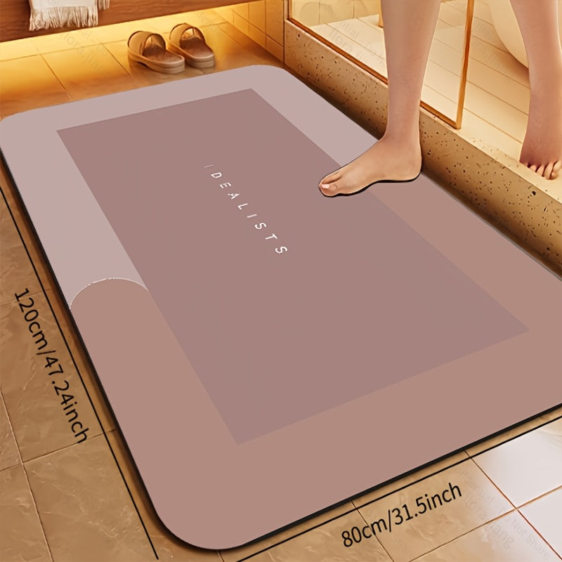 Super Absorbent Quick-Dry Bath Mat with Non-Slip Diatomite Design