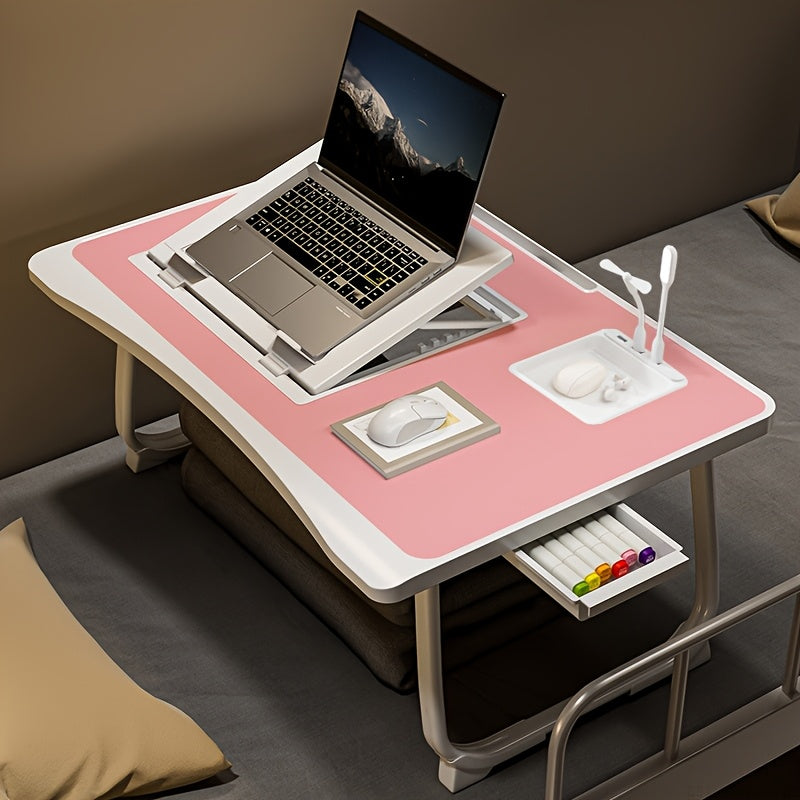 Portable Laptop Bed Table with Cup Holder & Multifunctional Tray