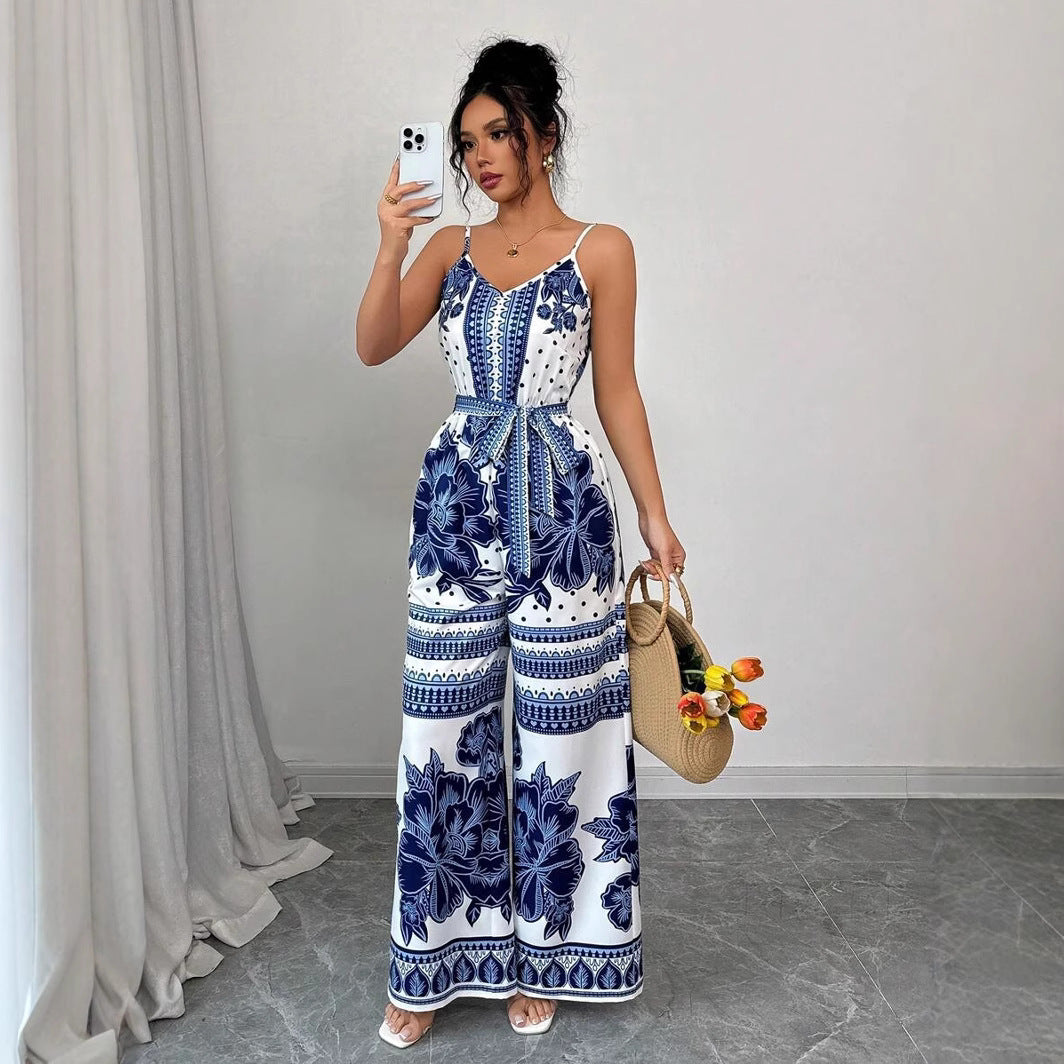 Simple Elegant Casual Jumpsuit With Straps For Women