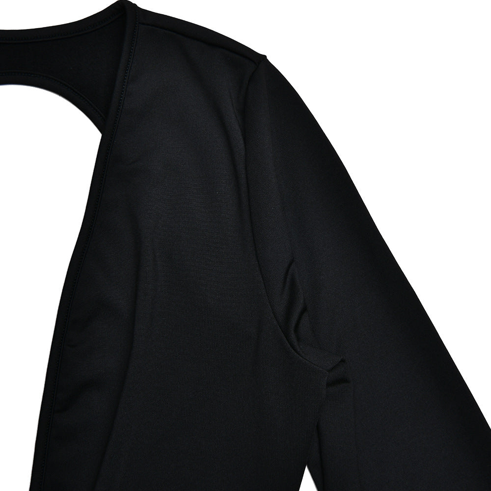 Women's Deep V-neck Long-sleeved Leggings