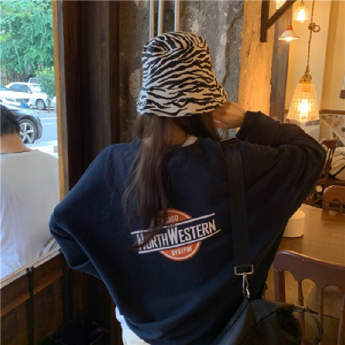 Women's Casual Long-Sleeve Letter Pullover Sweater