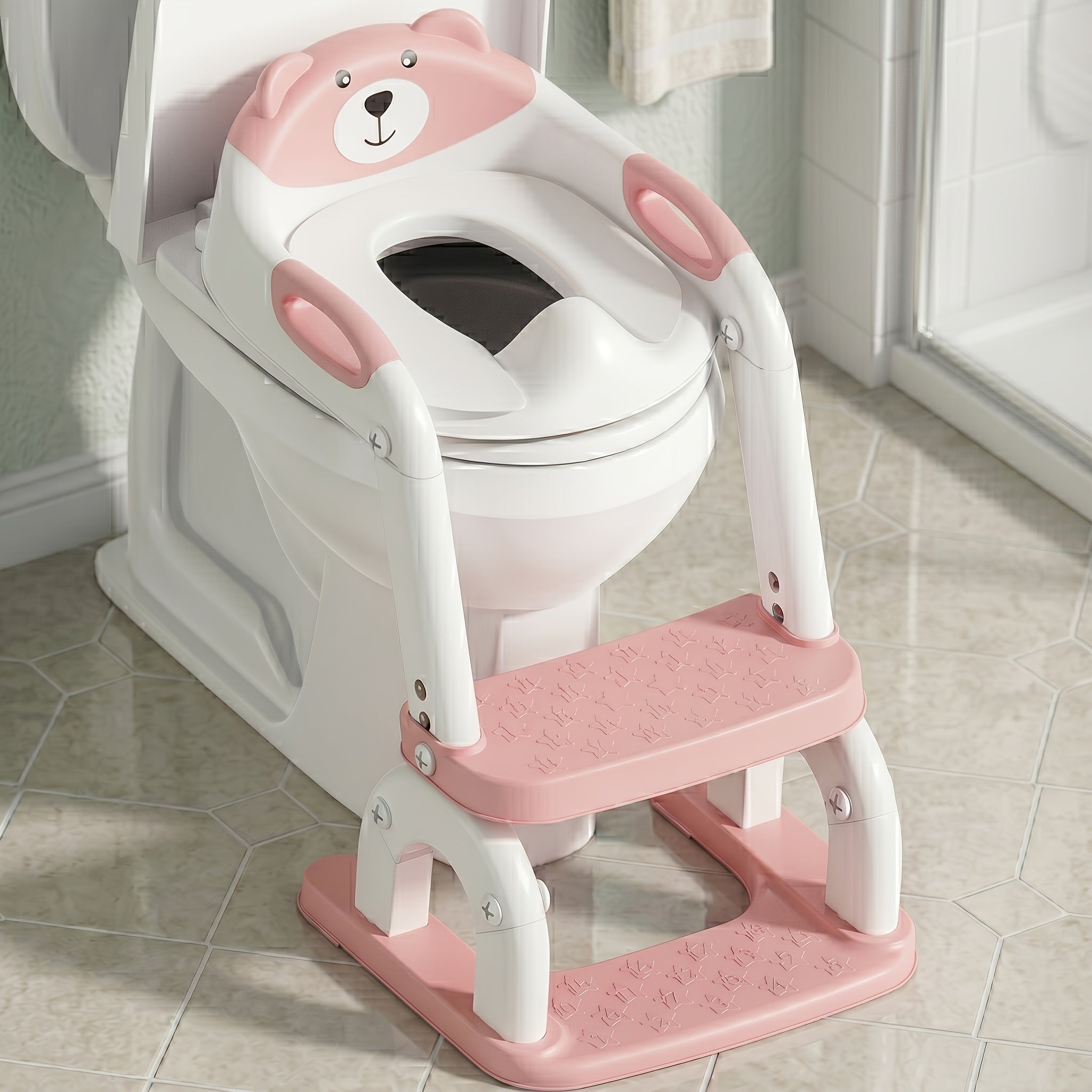 Heavy‑Duty Adjustable 2-in-1 Kids Potty Chair with Step Ladder and Anti‑Slip Base