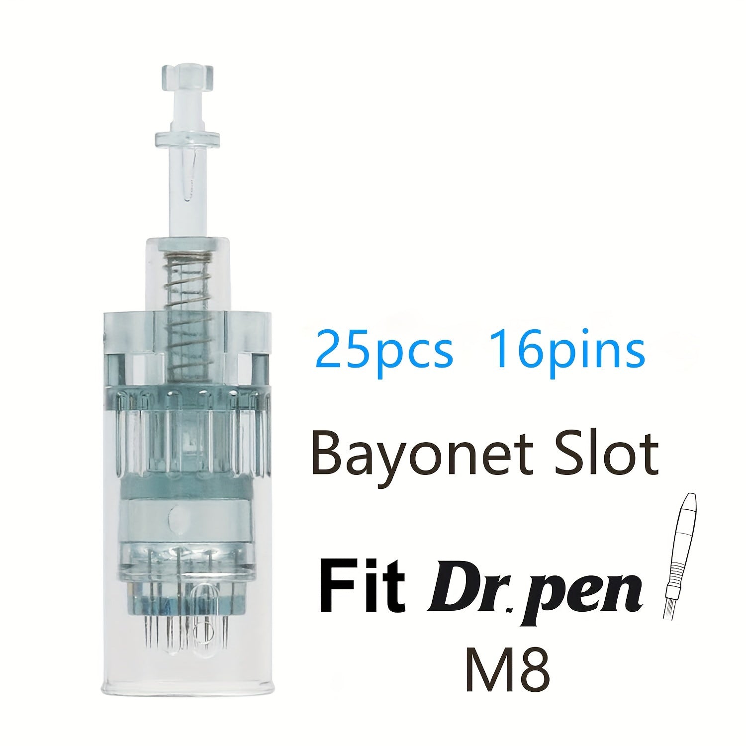Dr. Pen M8 Replacement Cartridges for Microneedling (16 & 36 Pin, 0.25mm)
