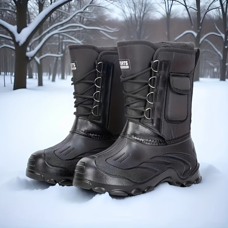 Teen Winter Over‑The‑Knee Boots with Lace‑Up and Zipper Closure