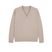 Women's V-neck Loose Soft Glutinous Lazy Style Long Sleeve Sweater