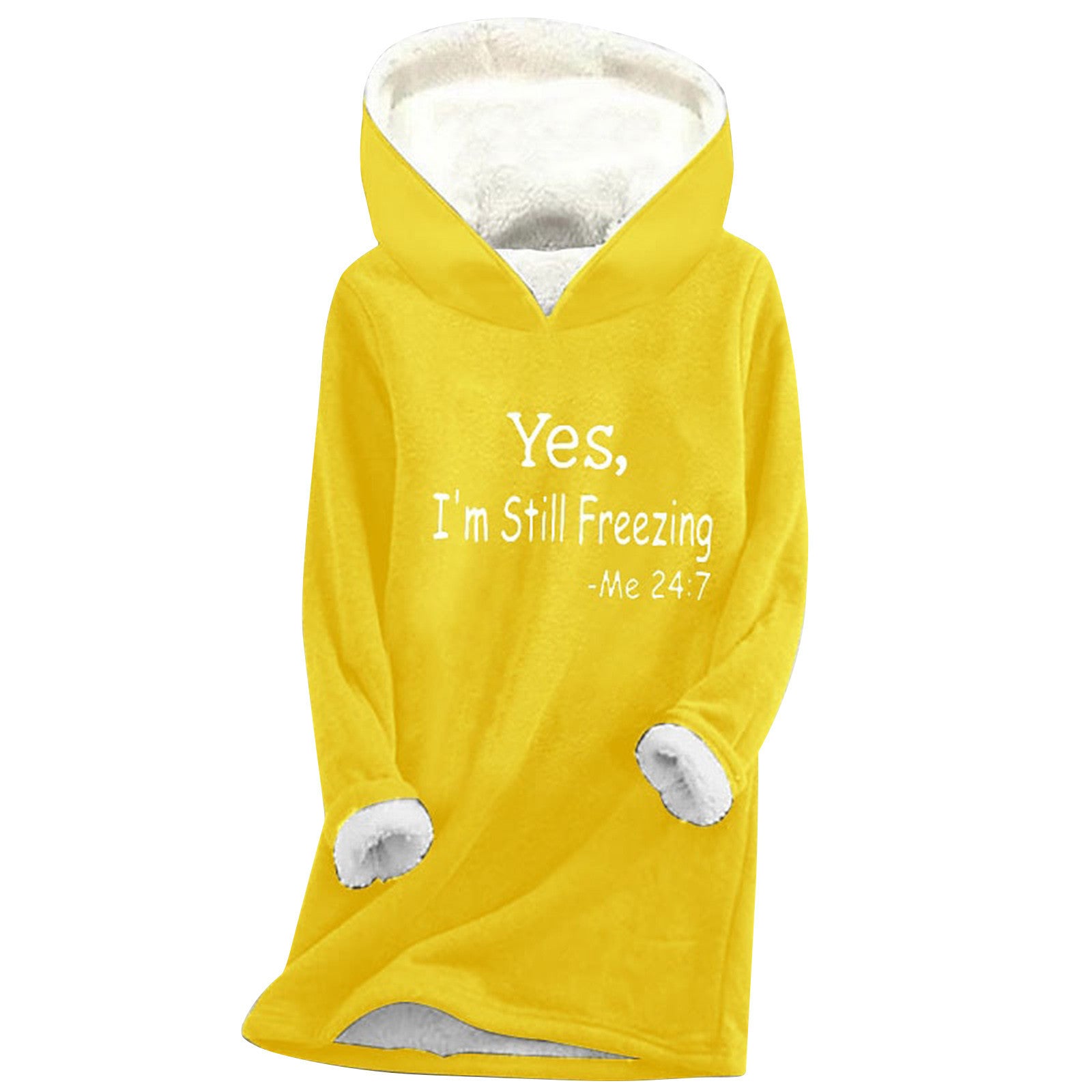 Cozy Plush Long Sleeve Offset Print Pullover Sweater