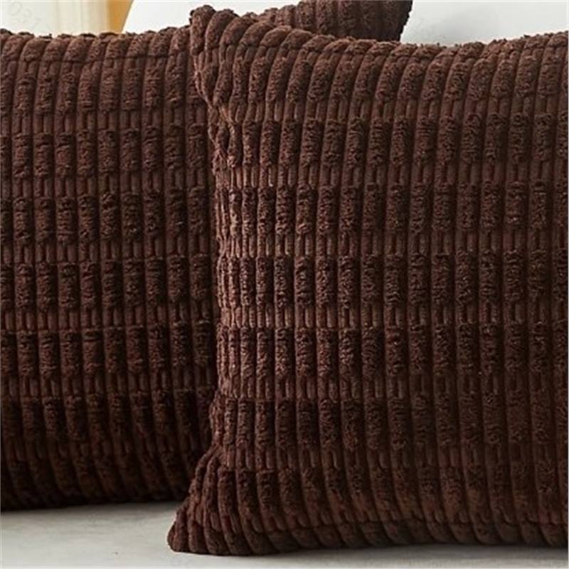 Modern Corduroy Sofa Cushion Cover - Wheat Grain Pattern