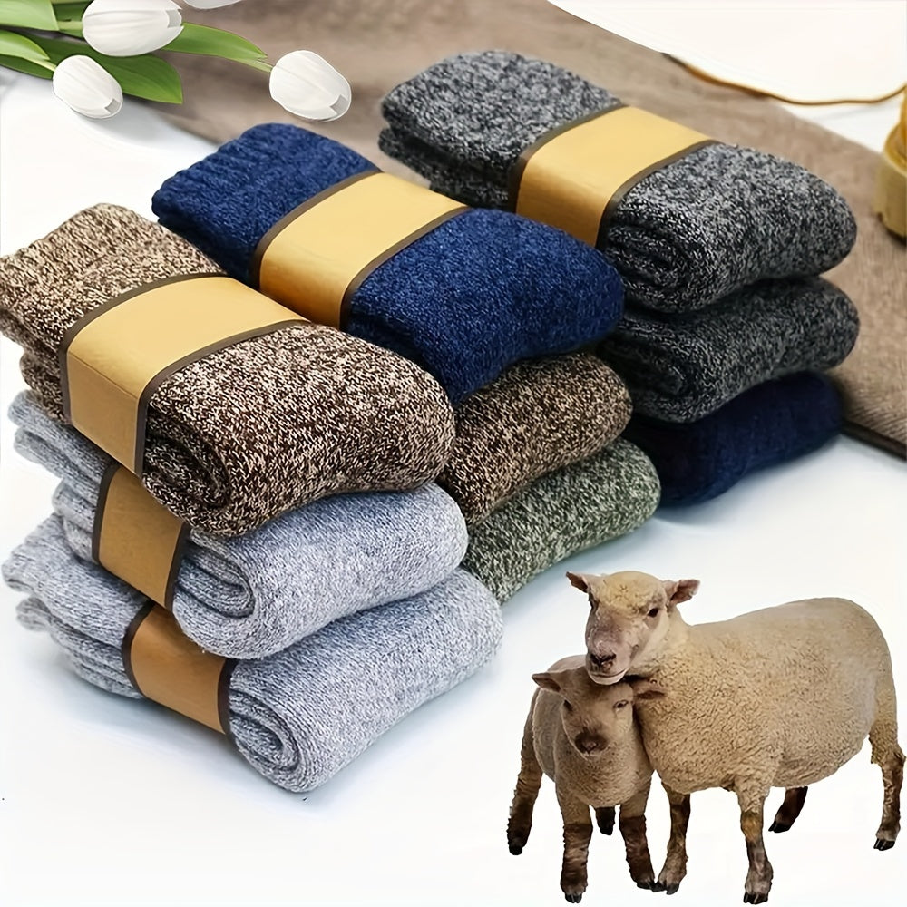 Random 9 pairs of winter super thick warm couple socks,  solid color socks, machine washable and  cleaning, suitable for cold weather, suitable for both casual and formal wear, high-end chic access...