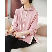 Women's Casual Cotton Loose-Fit Hooded Sweatshirt