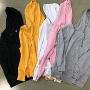 Casual Letter Print Hooded Sweatshirt with Pocket