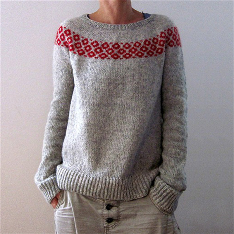 Digital 3D Christmas Round Neck Long Sleeve Sweater