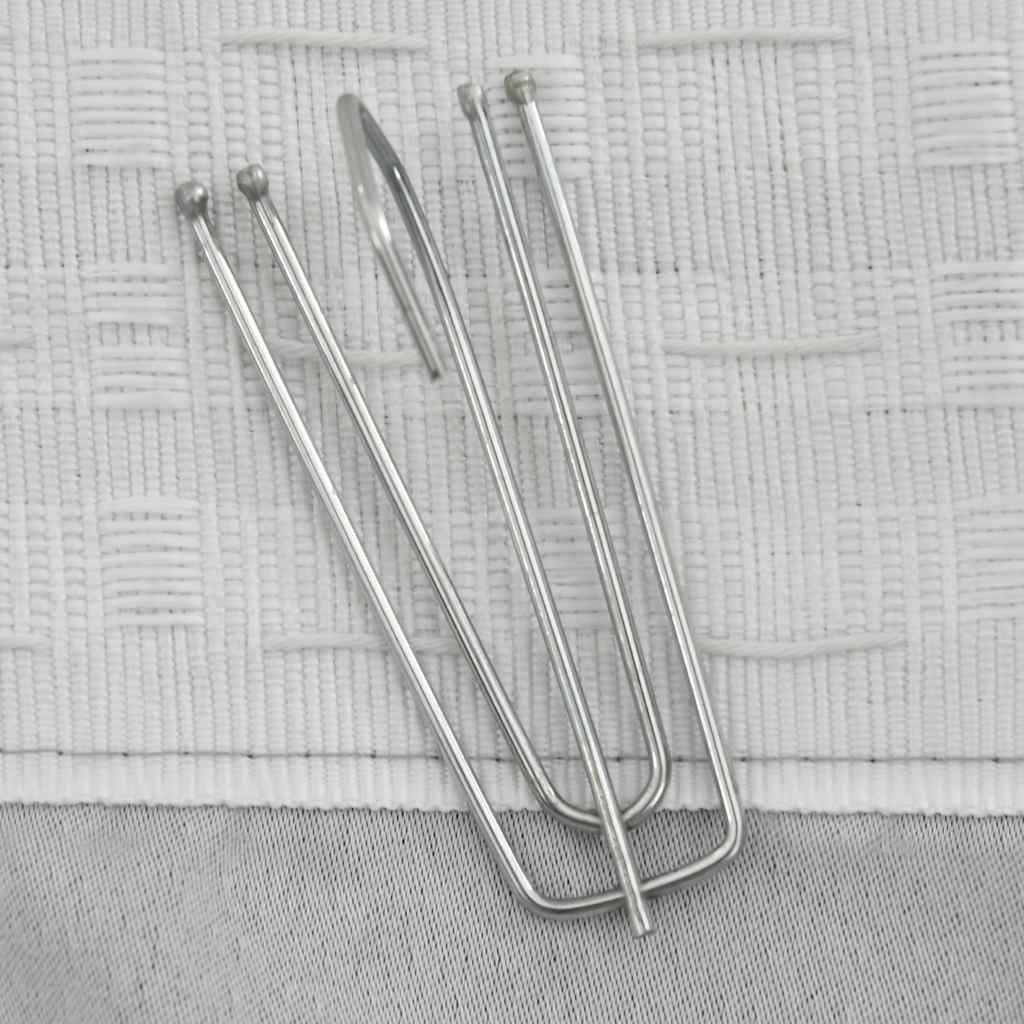 Blackout Curtain with Hooks, Linen Look; Blackout Curtain with