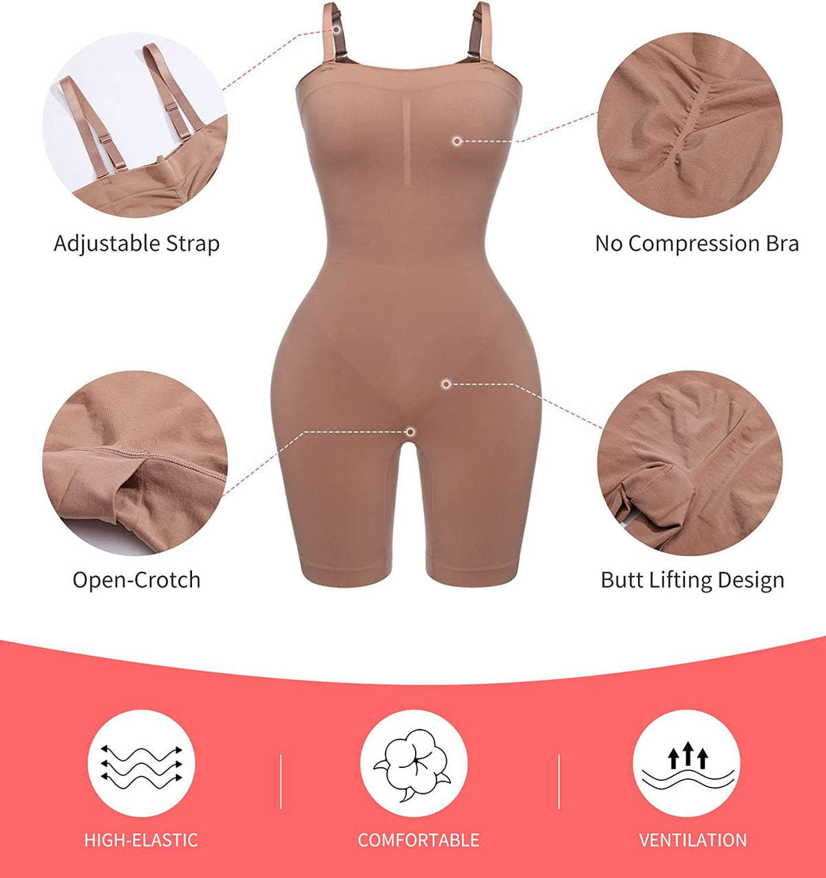 Women's Seamless Push-Up Shaping Corset & Girdle