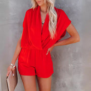 Sexy V-Neck Loose Casual Jumpsuit for Spring & Summer