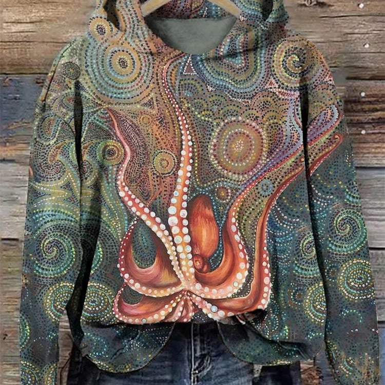 Vibrant 3D Digital Print Streetwear Hoodie