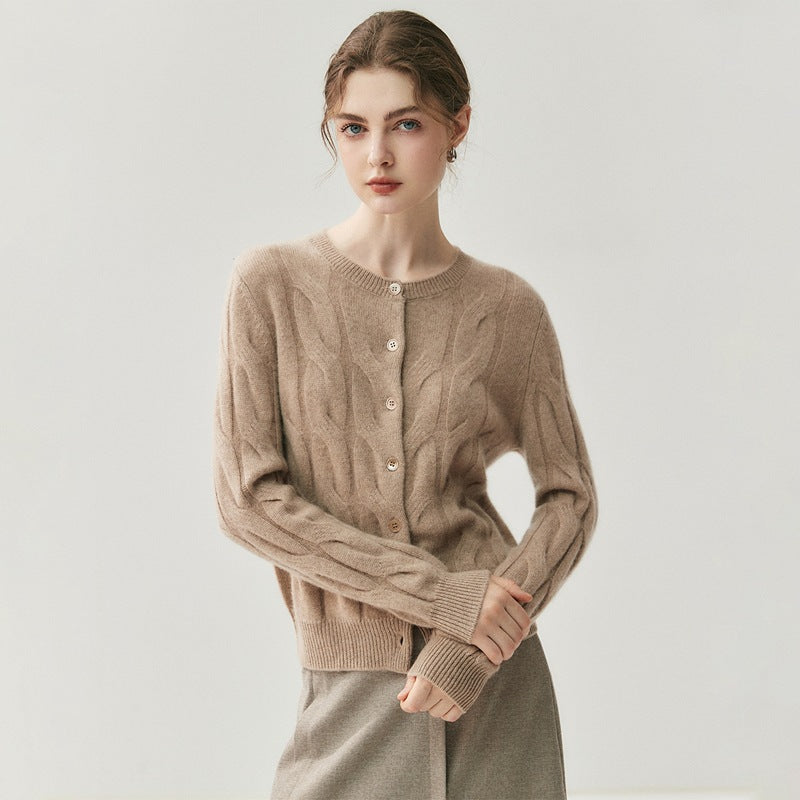 Ribbed Sweater with a Crew Necksoft