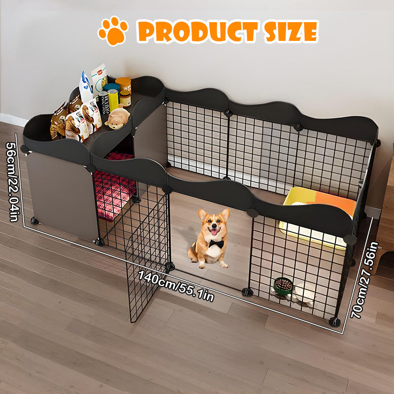 Luxury Pet Villa Dog House, Easy To Install, Suitable For Home Pet Cage, With Bedroom Design, Suitable For Small Dogs And Medium Dogs