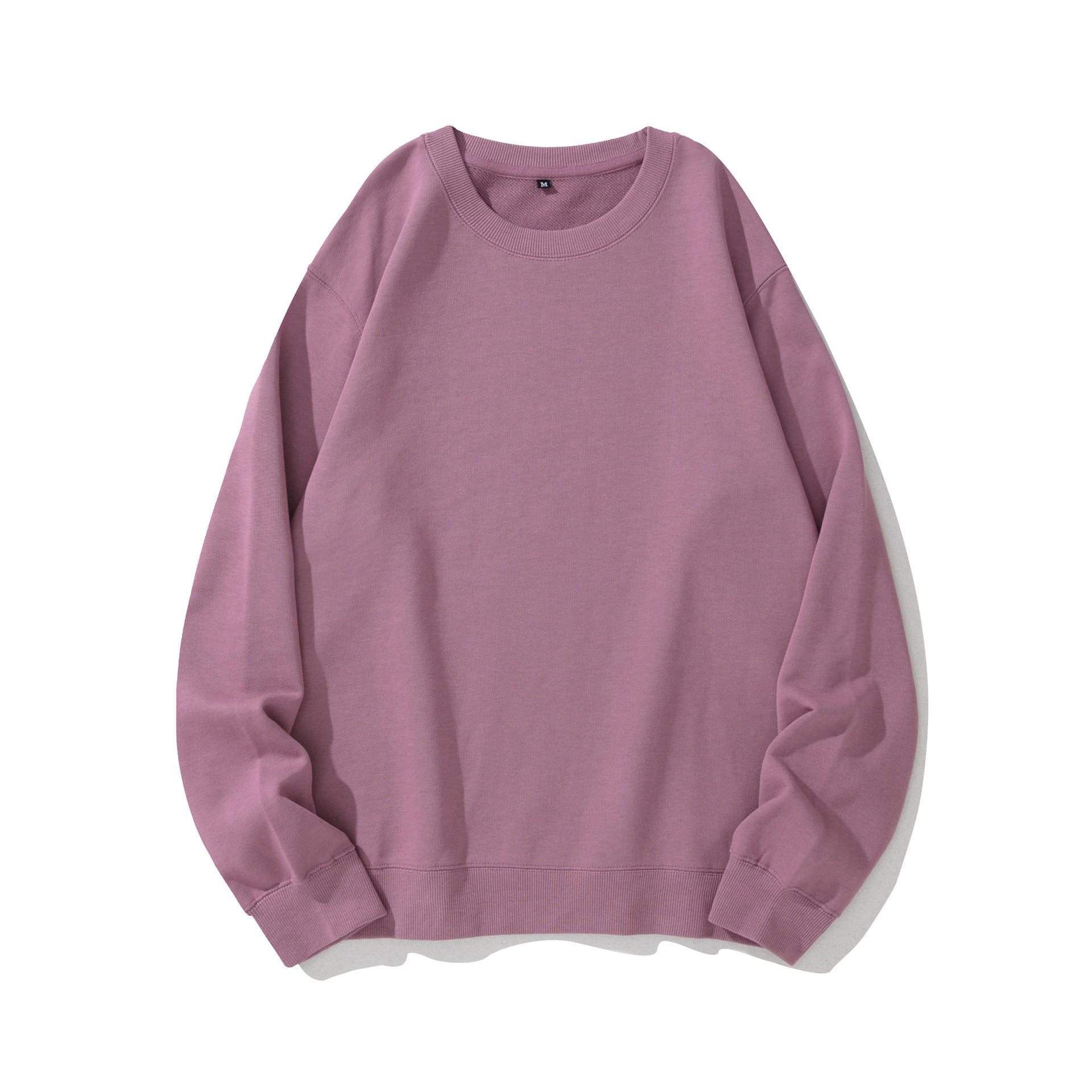 Heavyweight Round Neck Sweater Thickened Terry Solid Color Couple
