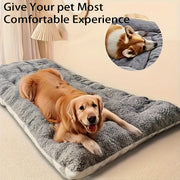 Extra Large Plush Dog Bed Sofa Cat Nest Dog Cage Mat, Thickened Super Soft Polyester Pet Mat, Suitable for Small, Medium and Large Cats and Dogs - Cute Rectangular Sofa